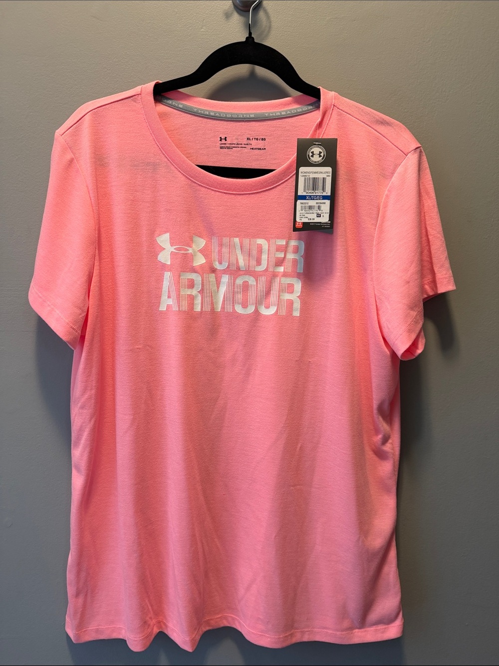 Under Armour Peach/Pink Short Sleeve Logo Tee NWT